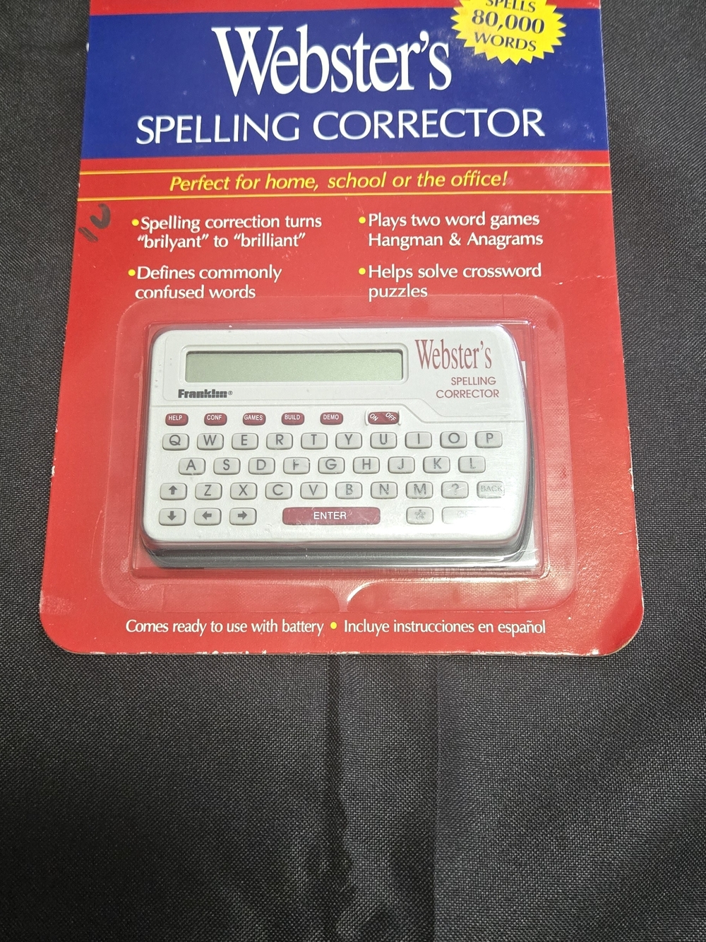 Webster's Spelling Corrector Electronic Dictionary - Red/Blue